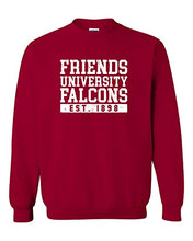 Load image into Gallery viewer, Friends University Block Crewneck Sweatshirt - Cardinal Red