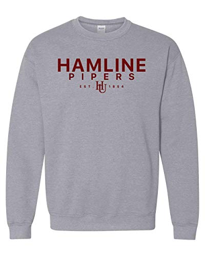 Hamline University Pipers Est 1854 Crewneck Sweatshirt