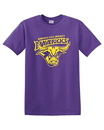 Minnesota State Univ Mavericks Solid Logo T-Shirt - Purple