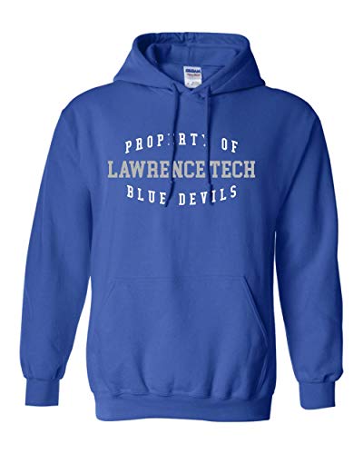 Property of Lawrence Tech Blue Devils 2 Color Hooded Sweatshirt - Royal