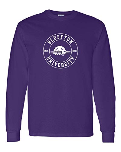 Bluffton University Circle One Color Long Sleeve Shirt - Purple