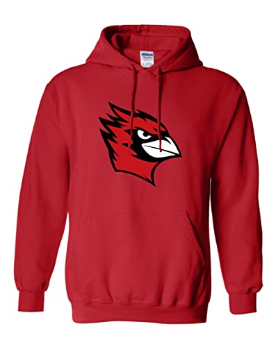 Wesleyan University Full Color Mascot Hooded Sweatshirt - Red