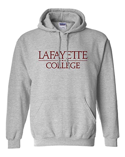Lafayette College 1 Color Hooded Sweatshirt - Sport Grey
