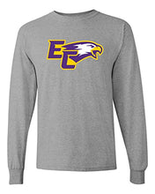 Load image into Gallery viewer, Elmira College EC Mascot Long Sleeve T-Shirt - Sport Grey