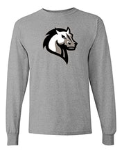 Load image into Gallery viewer, Mercy College Mascot Long Sleeve Shirt - Sport Grey