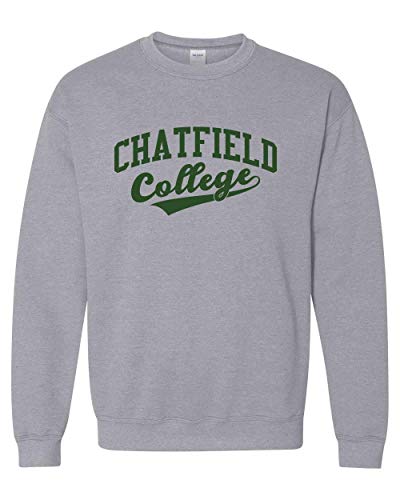 Chatfield College 1 Color Crewneck Sweatshirt - Sport Grey
