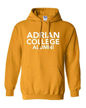 Load image into Gallery viewer, Adrian College Alumni Stacked 1 Color White Text Hoodie - Gold