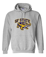 Load image into Gallery viewer, San Francisco State Full Color Gator Hooded Sweatshirt - Sport Grey