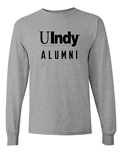 University of Indianapolis UIndy Alumni Black Text Long Sleeve - Sport Grey