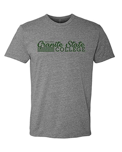 Vintage Granite State College Soft Exclusive T-Shirt - Dark Heather Gray