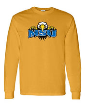 Load image into Gallery viewer, Morehead State Full Color Mascot Long Sleeve T-Shirt - Gold