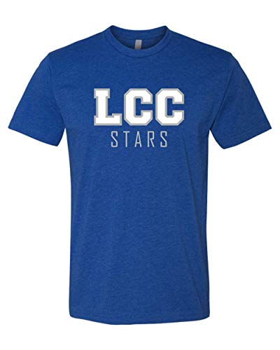 LCC Stars Block Text Two Color Exclusive Soft Shirt - Royal