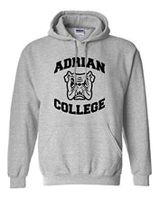 Load image into Gallery viewer, Adrian College Stacked Black Logo Hooded Sweatshirt - Sport Grey
