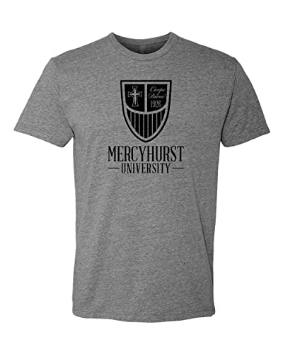 Mercyhurst Primary Shield Soft Exclusive T-Shirt - Dark Heather Gray