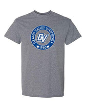Load image into Gallery viewer, Grand Valley State University Circle Two Color T-Shirt - Graphite Heather