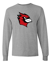 Load image into Gallery viewer, Wesleyan University Full Color Mascot Long Sleeve T-Shirt - Sport Grey