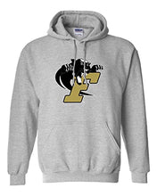 Load image into Gallery viewer, Ferrum College Mascot Hooded Sweatshirt - Sport Grey