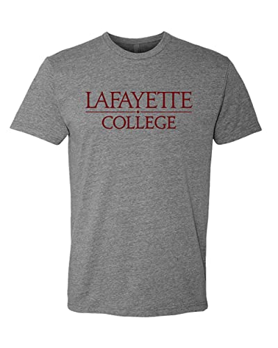 Lafayette College 1 Color Soft Exclusive T-Shirt - Dark Heather Gray