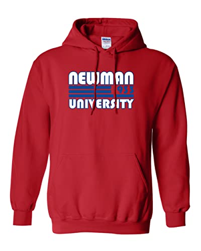 Retro Newman University Hooded Sweatshirt - Red