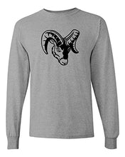 Load image into Gallery viewer, Framingham State University Mascot Head Long Sleeve Shirt - Sport Grey