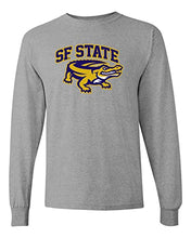 Load image into Gallery viewer, San Francisco State Full Color Gator Long Sleeve Shirt - Sport Grey