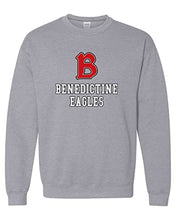 Load image into Gallery viewer, Benedictine University B Crewneck Sweatshirt - Sport Grey
