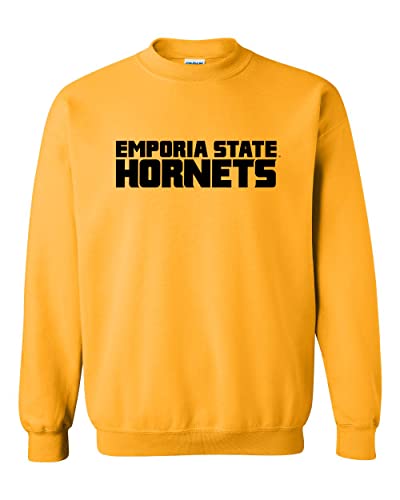 Emporia State 1 Color Mascot Crewneck Sweatshirt - Gold