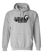 Load image into Gallery viewer, Mercy College Stacked Logo Hooded Sweatshirt - Sport Grey