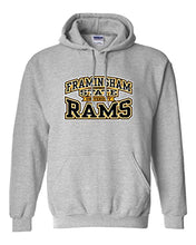 Load image into Gallery viewer, Framingham State University Stacked Hooded Sweatshirt - Sport Grey