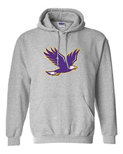 Load image into Gallery viewer, Elmira College Soaring Mascot Hooded Sweatshirt - Sport Grey