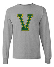 Load image into Gallery viewer, University of Vermont Catamounts V Long Sleeve Shirt - Sport Grey