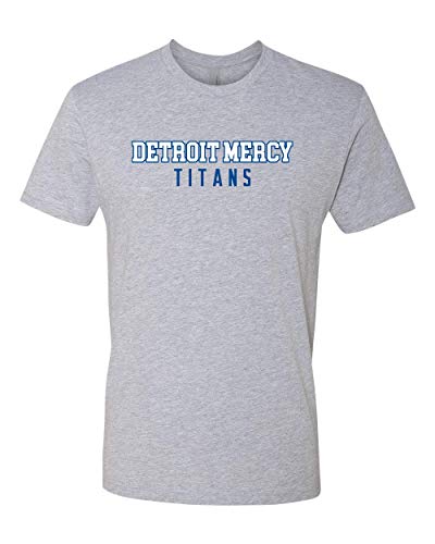 Detroit Mercy Titans Text Two Color Exclusive Soft Shirt - Heather Gray