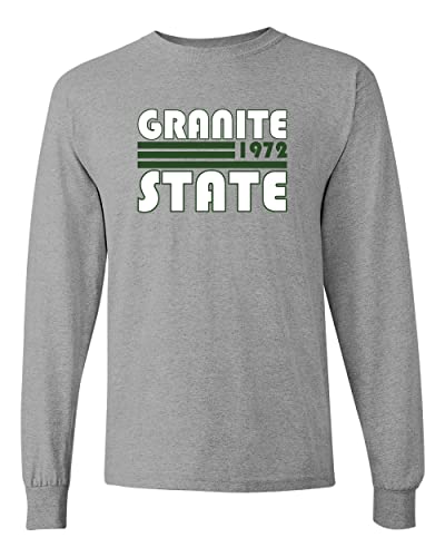 Retro Granite State College Long Sleeve T-Shirt - Sport Grey
