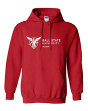 Load image into Gallery viewer, Ball State University Alumni One Color Hooded Sweatshirt - Red
