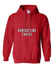 Load image into Gallery viewer, Benedictine University B Hooded Sweatshirt - Red