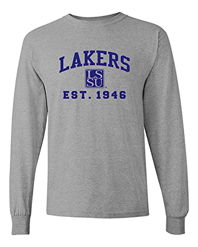 Lake Superior State LSSU Est 1946 Long Sleeve T-Shirt - Sport Grey