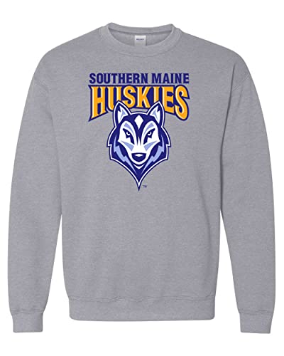Southern Maine Stacked Logo Crewneck Sweatshirt - Sport Grey