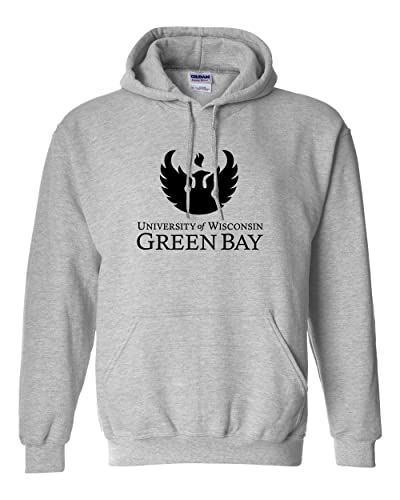 U of Wisconsin Green Bay Hooded Sweatshirt - Sport Grey