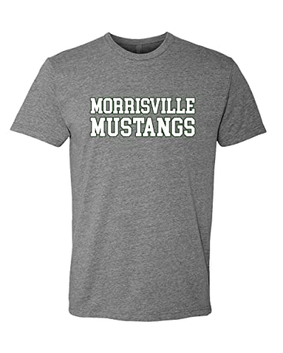 Morrisville State College Mustangs Block Letters Exclusive Soft Shirt - Dark Heather Gray