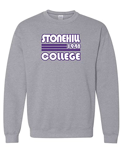 Retro Stonehill College Crewneck Sweatshirt