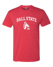 Load image into Gallery viewer, Ball State Block Letters with Student Logo Exclusive Soft Shirt - Red

