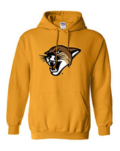 Load image into Gallery viewer, University of Vermont Catamount Head Hooded Sweatshirt - Gold