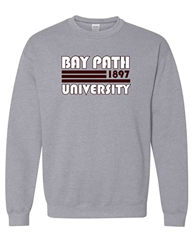 Retro Bay Path University Crewneck Sweatshirt - Sport Grey