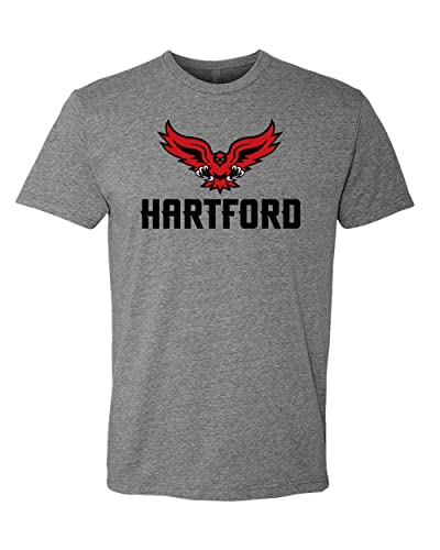 University of Hartford Full Logo Exclusive Soft T-Shirt - Dark Heather Gray