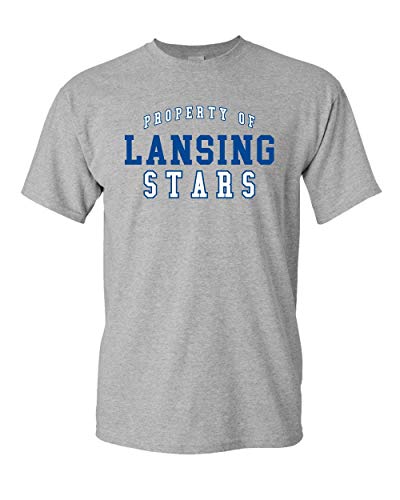 Property of Lansing Stars Two Color T-Shirt - Sport Grey