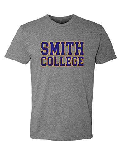 Smith College Block Letters Exclusive Soft Shirt - Dark Heather Gray