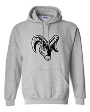 Load image into Gallery viewer, Framingham State University Mascot Head Hooded Sweatshirt - Sport Grey