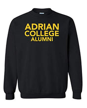Load image into Gallery viewer, Adrian College Alumni Stacked 1Color Gold Text Crewneck Sweatshirt - Black