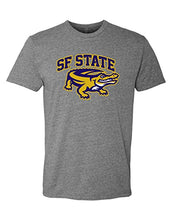 Load image into Gallery viewer, San Francisco State Full Color Gator Exclusive Soft Shirt - Dark Heather Gray