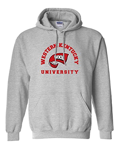 Western Kentucky Arched with Logo Hooded Sweatshirt - Sport Grey